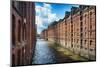 Brick Warehouses Of Speicherstadt, Hamburg-George Oze-Mounted Photographic Print