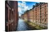 Brick Warehouses Of Speicherstadt, Hamburg-George Oze-Stretched Canvas