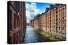 Brick Warehouses Of Speicherstadt, Hamburg-George Oze-Stretched Canvas