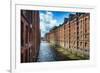 Brick Warehouses Of Speicherstadt, Hamburg-George Oze-Framed Photographic Print