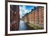Brick Warehouses Of Speicherstadt, Hamburg-George Oze-Framed Photographic Print
