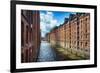 Brick Warehouses Of Speicherstadt, Hamburg-George Oze-Framed Photographic Print