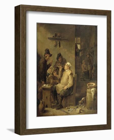 Bricklayer Smoking a Pipe, 1630-60-David Teniers-Framed Art Print