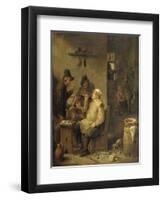 Bricklayer Smoking a Pipe, 1630-60-David Teniers-Framed Art Print