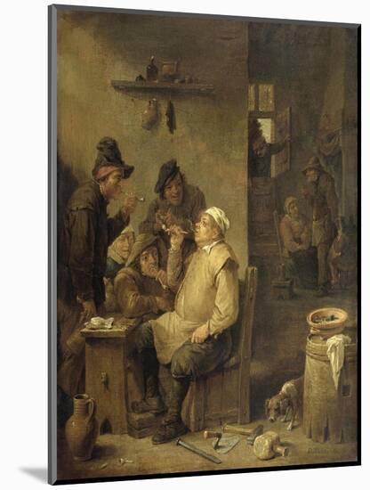 Bricklayer Smoking a Pipe, 1630-60-David Teniers-Mounted Art Print