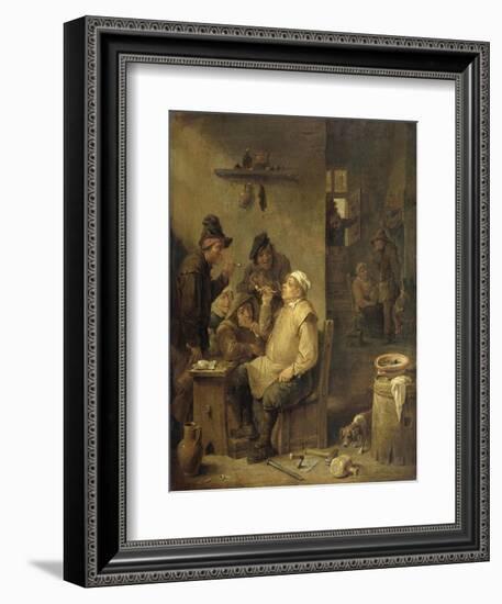 Bricklayer Smoking a Pipe, 1630-60-David Teniers-Framed Art Print