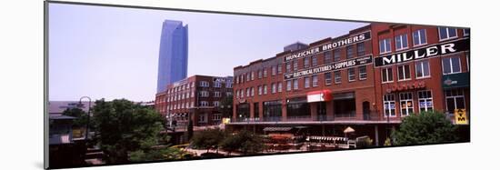 Bricktown Mercantile Building Along the Bricktown Canal with Devon Tower in Background-null-Mounted Photographic Print
