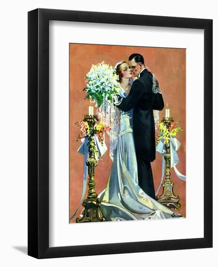 "Bridal Couple Dancing,"June 6, 1931-Elbert Mcgran Jackson-Framed Giclee Print