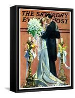 "Bridal Couple Dancing," Saturday Evening Post Cover, June 6, 1931-Elbert Mcgran Jackson-Framed Stretched Canvas