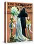 "Bridal Couple Dancing," Saturday Evening Post Cover, June 6, 1931-Elbert Mcgran Jackson-Stretched Canvas
