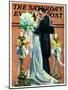 "Bridal Couple Dancing," Saturday Evening Post Cover, June 6, 1931-Elbert Mcgran Jackson-Mounted Premium Giclee Print