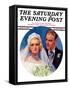 "Bridal Couple," Saturday Evening Post Cover, June 2, 1934-Bradshaw Crandall-Framed Stretched Canvas