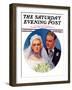 "Bridal Couple," Saturday Evening Post Cover, June 2, 1934-Bradshaw Crandall-Framed Premium Giclee Print