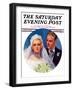 "Bridal Couple," Saturday Evening Post Cover, June 2, 1934-Bradshaw Crandall-Framed Premium Giclee Print