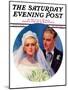 "Bridal Couple," Saturday Evening Post Cover, June 2, 1934-Bradshaw Crandall-Mounted Premium Giclee Print