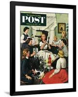 "Bridal Shower" Saturday Evening Post Cover, February 26, 1955-Stevan Dohanos-Framed Giclee Print