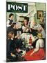 "Bridal Shower" Saturday Evening Post Cover, February 26, 1955-Stevan Dohanos-Mounted Giclee Print