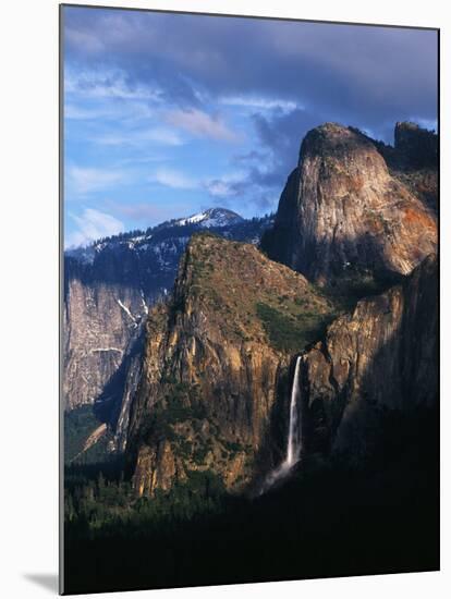 Bridal Veil Falls and Cathedral Rocks, Yosemite National Park, California, USA-Adam Jones-Mounted Photographic Print