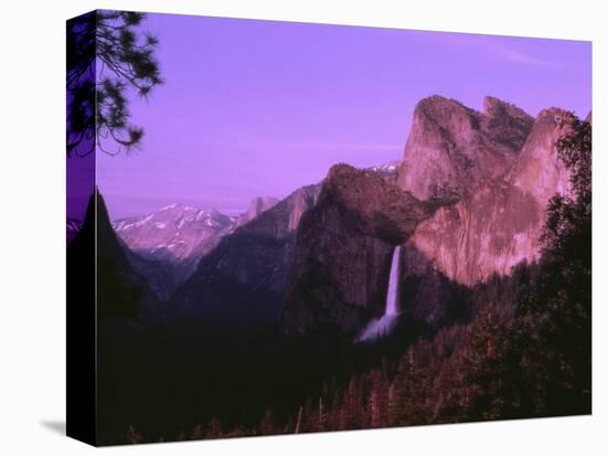 Bridal Veil Falls at Dusk-Mick Roessler-Stretched Canvas