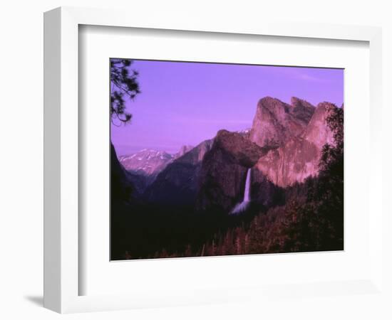 Bridal Veil Falls at Dusk-Mick Roessler-Framed Photographic Print