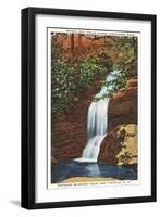 Bridal Veil Falls, Linville, North Carolina-null-Framed Art Print