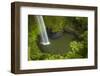 Bridal Veil Falls, Near Raglan, Waikato, North Island, New Zealand-David Wall-Framed Photographic Print