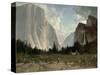 Bridal Veil Falls, Yosemite, C.1870-84-Thomas Hill-Stretched Canvas