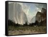 Bridal Veil Falls, Yosemite, C.1870-84-Thomas Hill-Framed Stretched Canvas