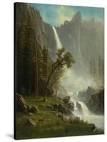 Bridal Veil Falls, Yosemite, c.1871-1873-Albert Bierstadt-Stretched Canvas