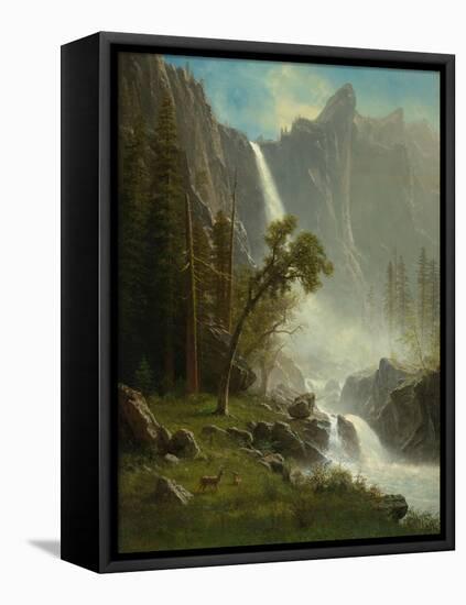 Bridal Veil Falls, Yosemite, c.1871-1873-Albert Bierstadt-Framed Stretched Canvas