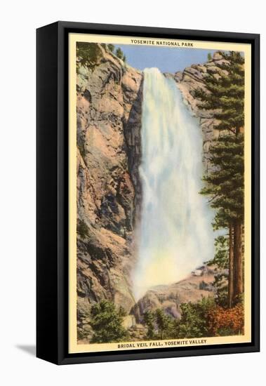 Bridal Veil Falls, Yosemite, California-null-Framed Stretched Canvas