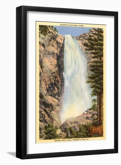 Bridal Veil Falls, Yosemite, California-null-Framed Art Print