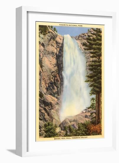 Bridal Veil Falls, Yosemite, California-null-Framed Art Print