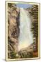 Bridal Veil Falls, Yosemite, California-null-Mounted Art Print