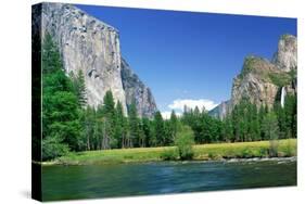 Bridal Veil Falls, Yosemite National Park, California, USA-null-Stretched Canvas