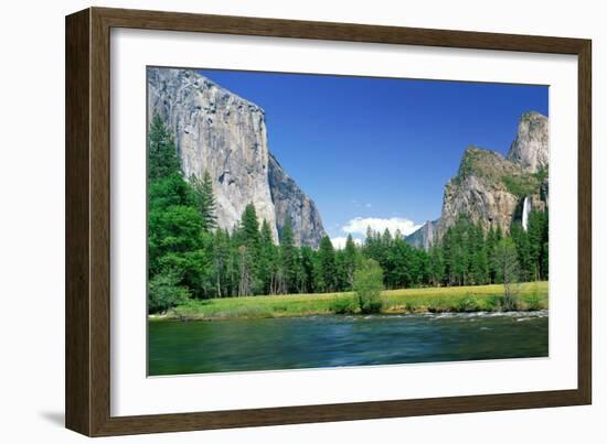 Bridal Veil Falls, Yosemite National Park, California, USA-null-Framed Photographic Print