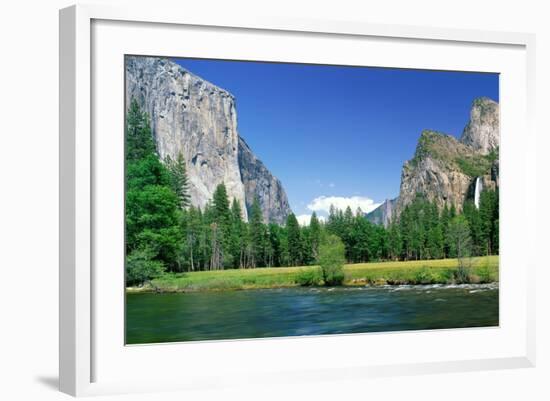 Bridal Veil Falls, Yosemite National Park, California, USA-null-Framed Photographic Print