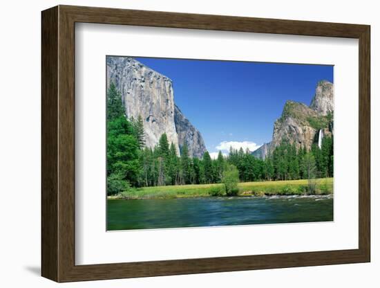 Bridal Veil Falls, Yosemite National Park, California, USA-null-Framed Photographic Print