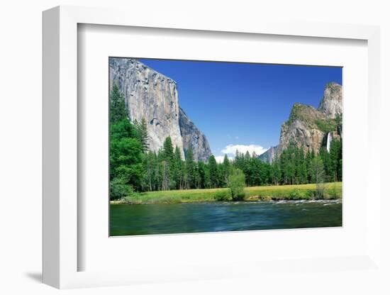 Bridal Veil Falls, Yosemite National Park, California, USA-null-Framed Photographic Print