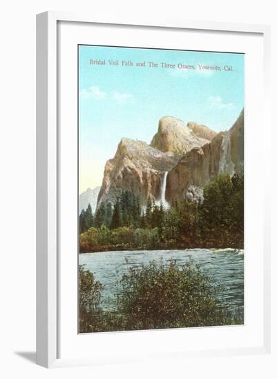 Bridal Veil Falls, Yosemite-null-Framed Art Print