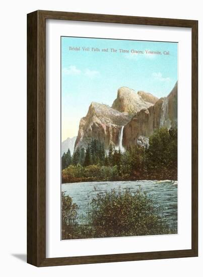 Bridal Veil Falls, Yosemite-null-Framed Art Print