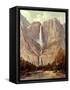 Bridalveil Fall, Yosemite-Thomas Hill-Framed Stretched Canvas