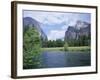 Bridalveil Falls (620 Feet) and the Merced River, Yosemite National Park, California USA-David Kjaer-Framed Photographic Print