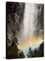 Bridalveil Falls Thunders into a Pool, Yosemite National Park, California, USA-Jerry Ginsberg-Stretched Canvas