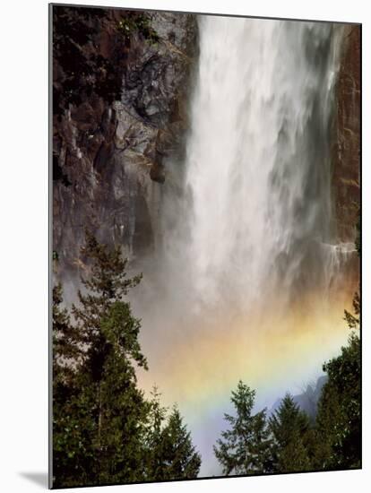 Bridalveil Falls Thunders into a Pool, Yosemite National Park, California, USA-Jerry Ginsberg-Mounted Photographic Print