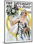 "Bride and Bouquet," Saturday Evening Post Cover, October 13, 1928-Ellen Pyle-Mounted Giclee Print