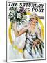 "Bride and Bouquet," Saturday Evening Post Cover, October 13, 1928-Ellen Pyle-Mounted Giclee Print