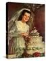 Bride and Cake, 1946-null-Stretched Canvas