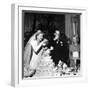 Bride and Groom Drinking Champagne After Wedding Ceremony in Manhattan-John Phillips-Framed Photographic Print