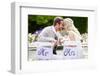 Bride and Groom Enjoying Meal at Wedding Reception-monkeybusinessimages-Framed Photographic Print